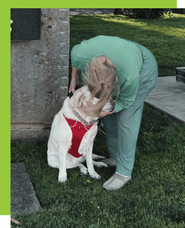 Dog Walking, Pet Sitting and Pet First Aid & CPR Classes in Palo Alto, Los AltosLos Altos Hills, Mountain View, Cupertino, Sunnyvale, Saratoga, Los Gatos, Campbell, and Santa Clara Owner with dog